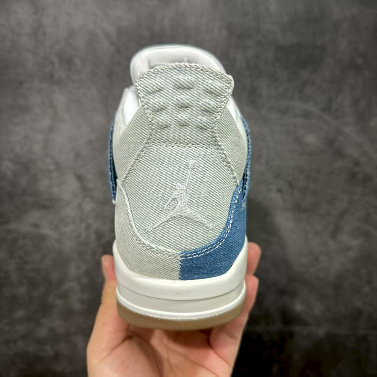 ua jordan 4 retro tex De*1m worn blue