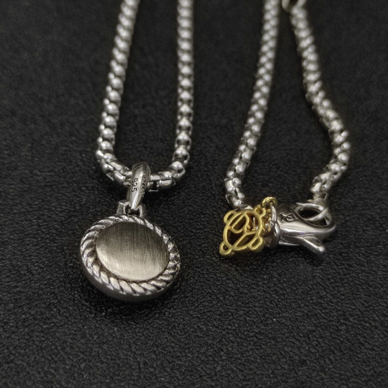 dau1d Yvrm*n evil eye necklace(chain length 50+5cm delay chain chain thickness 3mm)