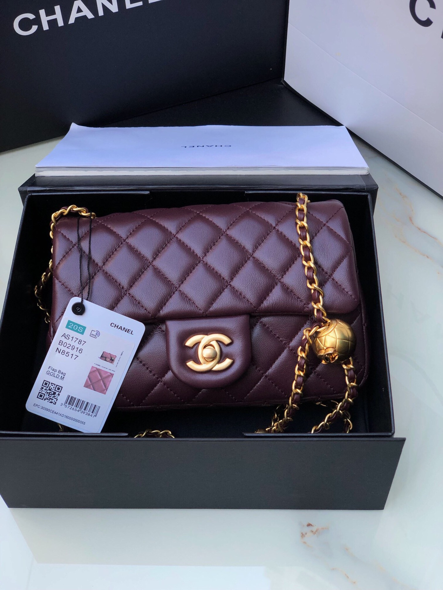 Ch**el flap bag as1787 20x13x6.5cm