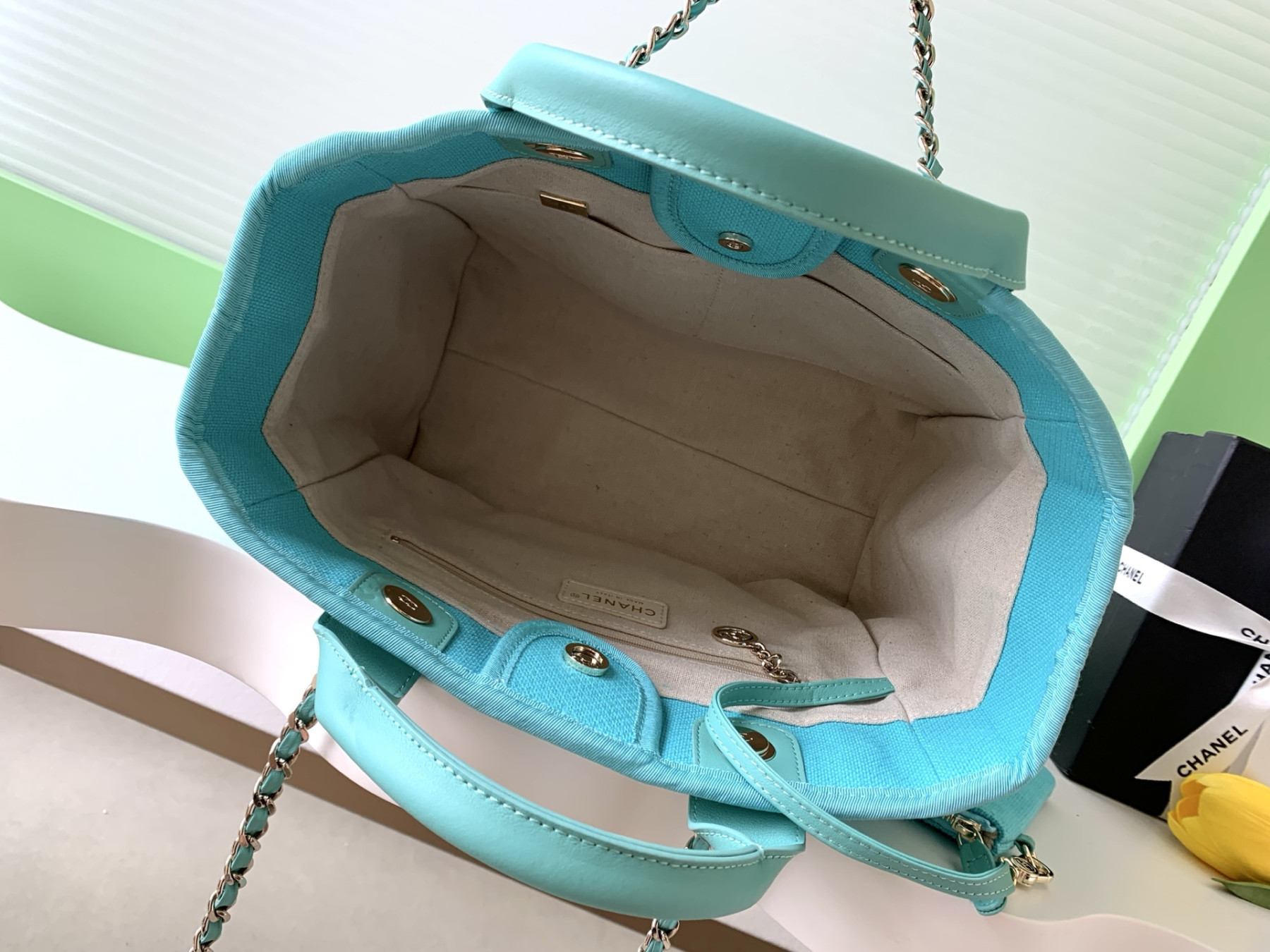 Ch**el deauville tote shopping bag 33x22x13cm