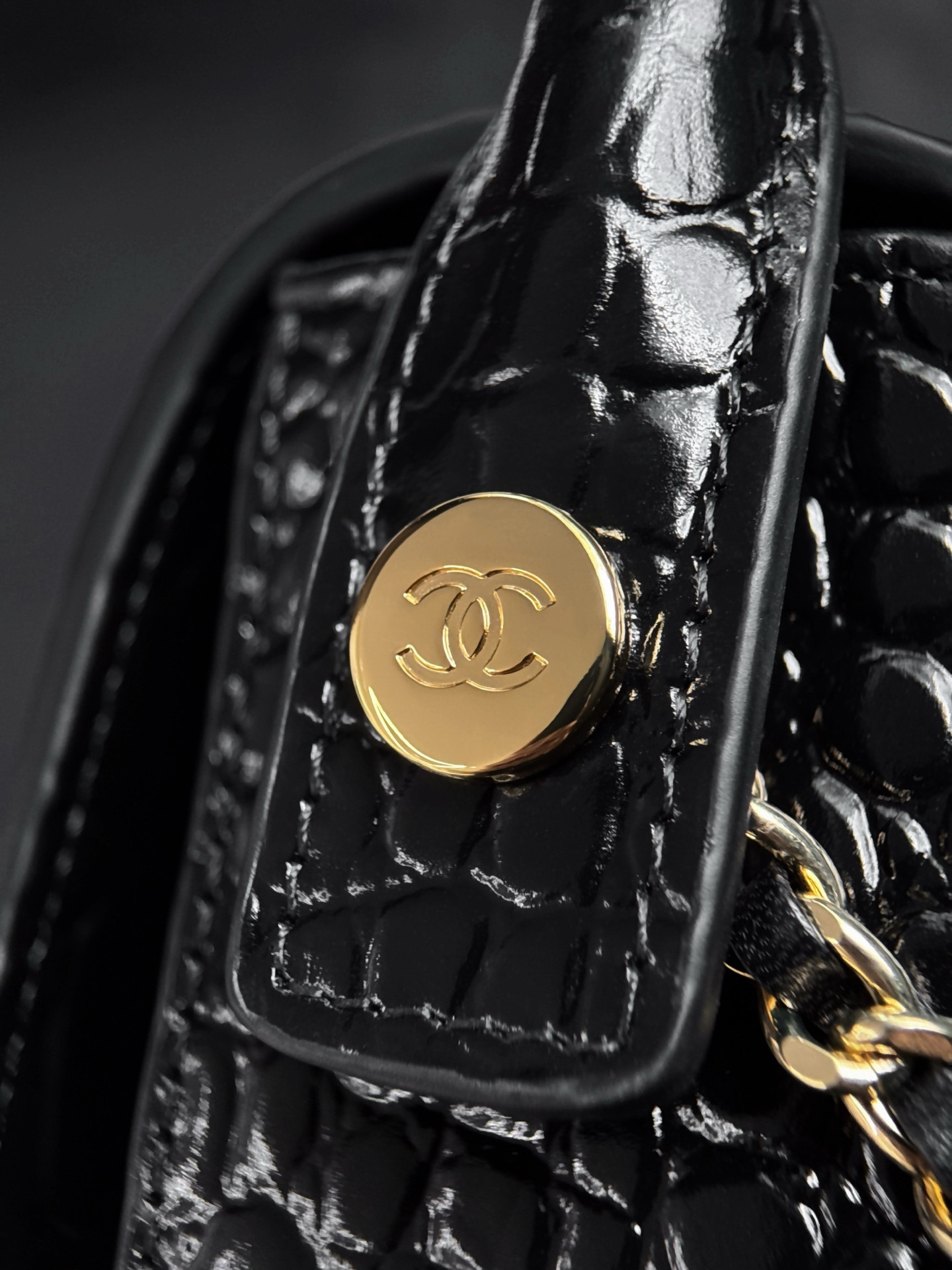 Ch**el mini flap bag with handle as6424 14.5x19.5x5cm