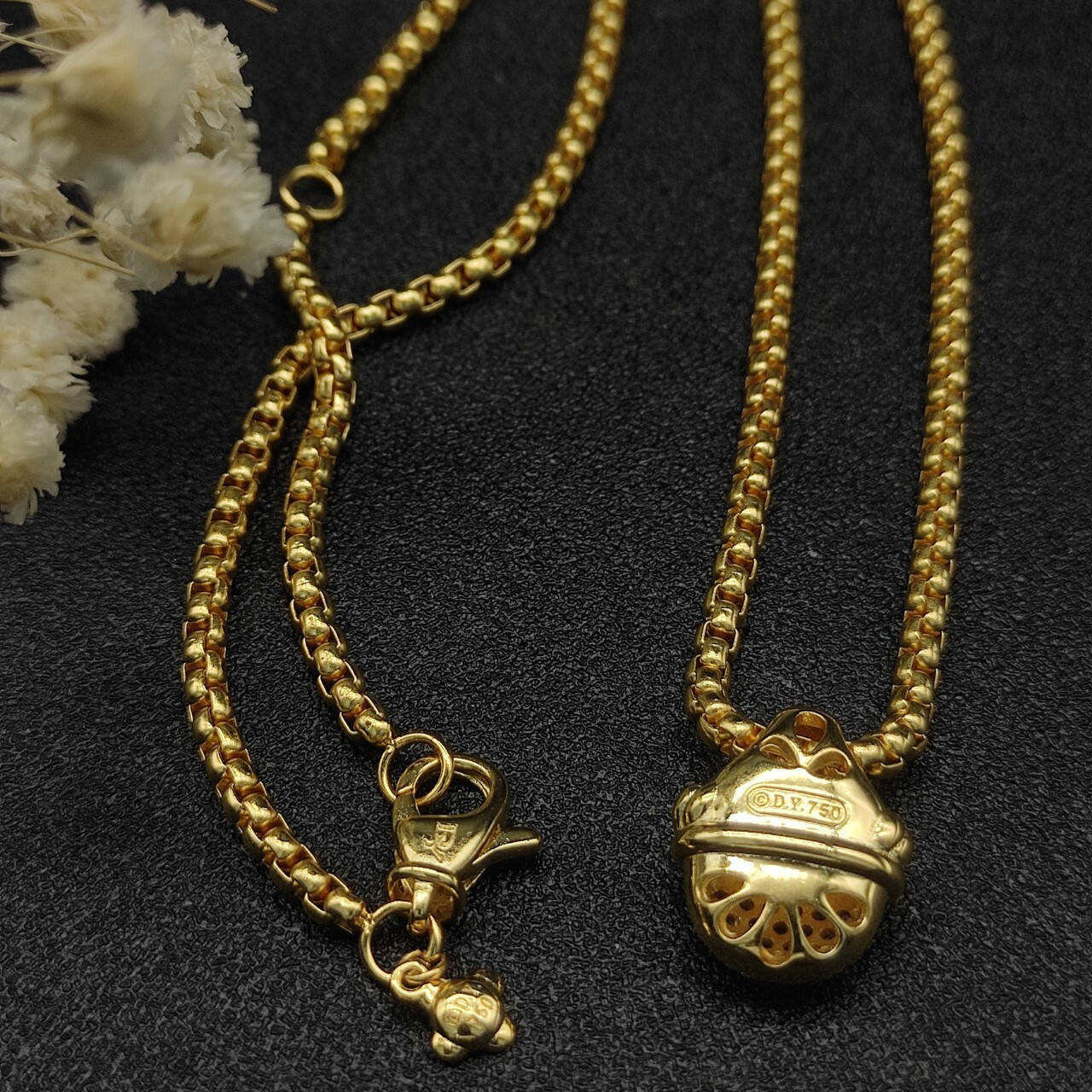 dau1d Yvrm*n necklace(chain length 50+5cm delay chain chain thickness 3mm)