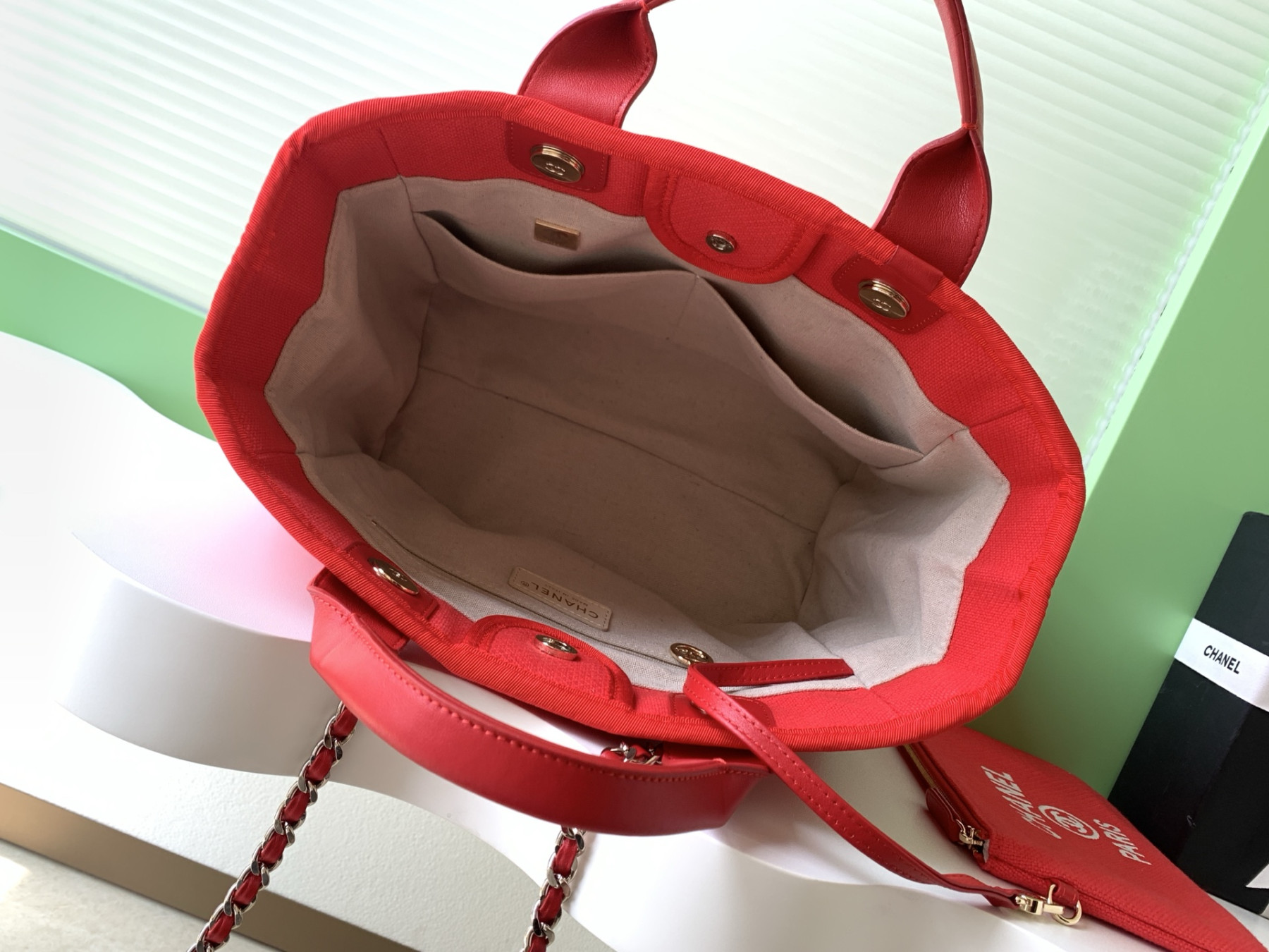 Ch**el deauville tote shopping bag 33x22x13cm