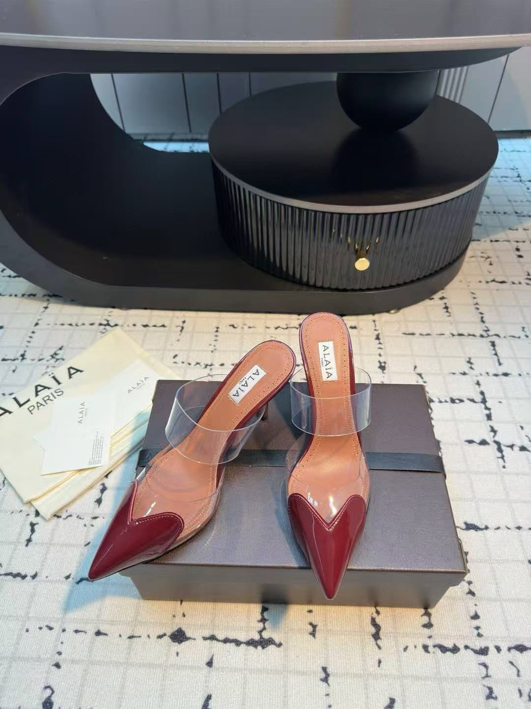 UA A1a1a Le Coeur Mule Heart-Toe Slingback Pump 10.5cm Heel