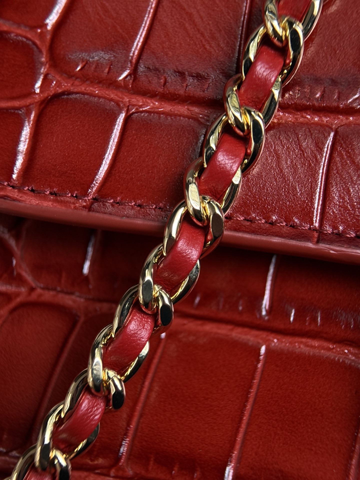 Ch**el mini flap bag with handle as6424 14.5x19.5x5cm