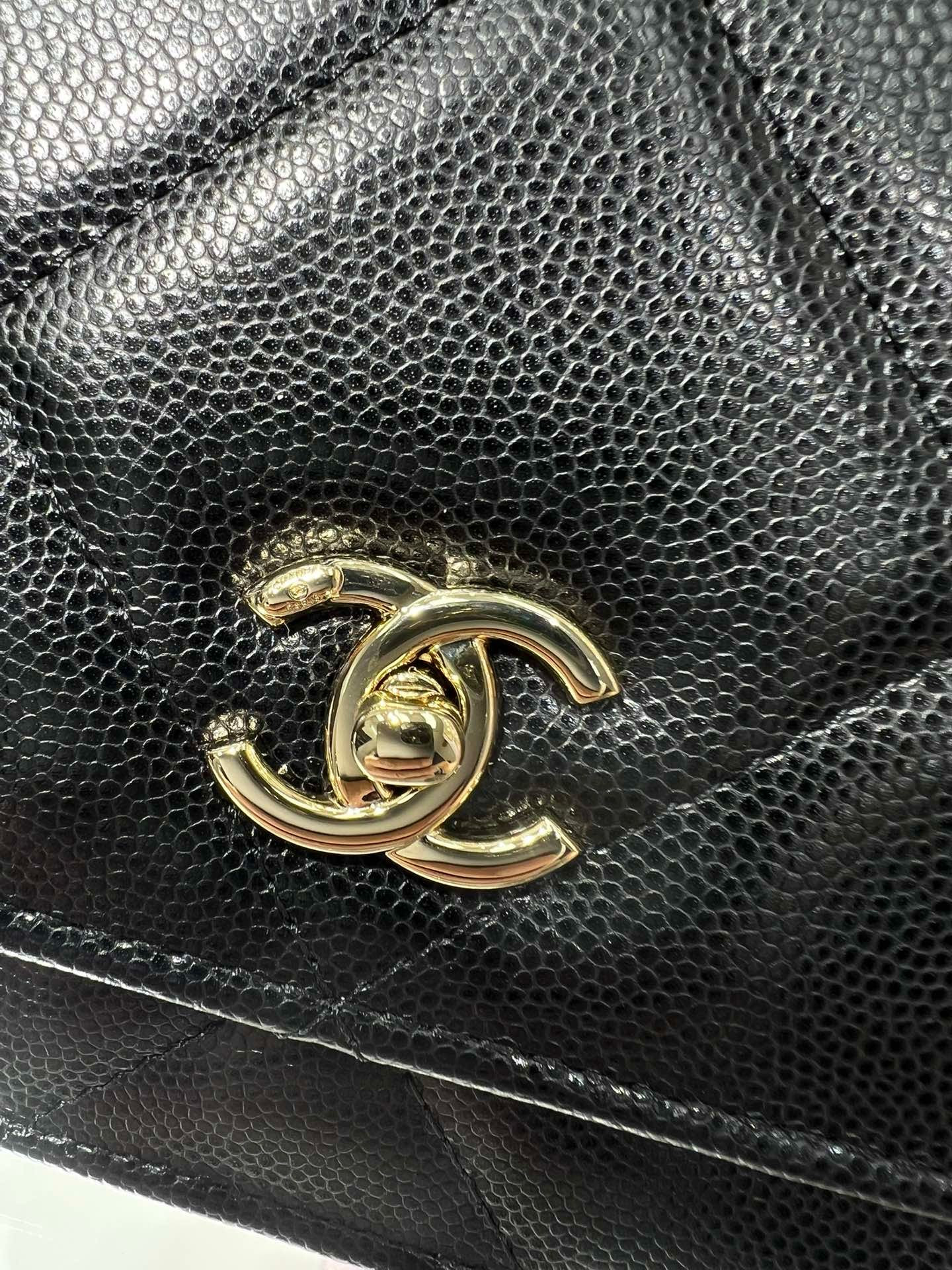 Ch**el flap bag with top handle 19x12x3.5cm