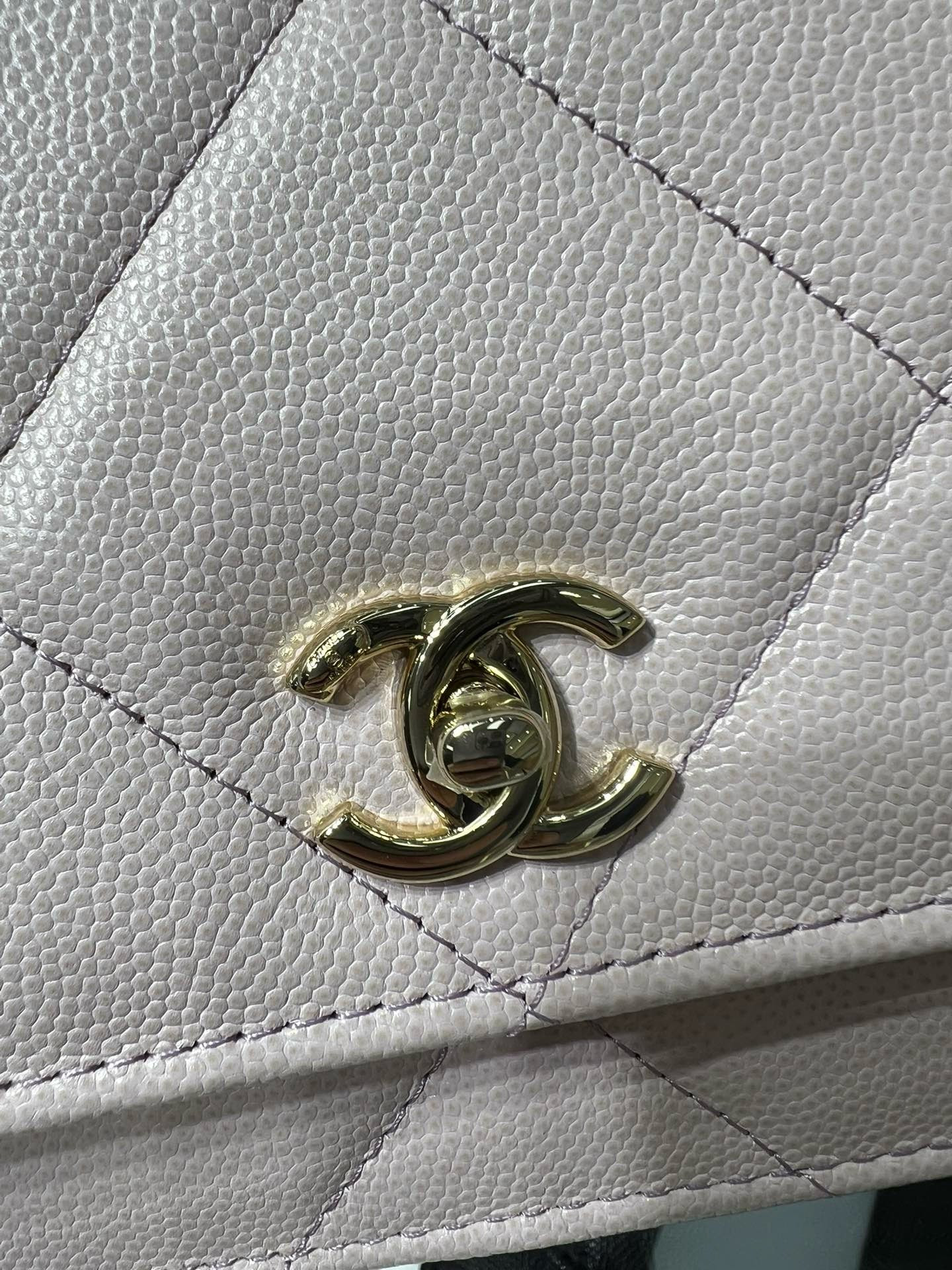 Ch**el flap bag with top handle 19x12x3.5cm