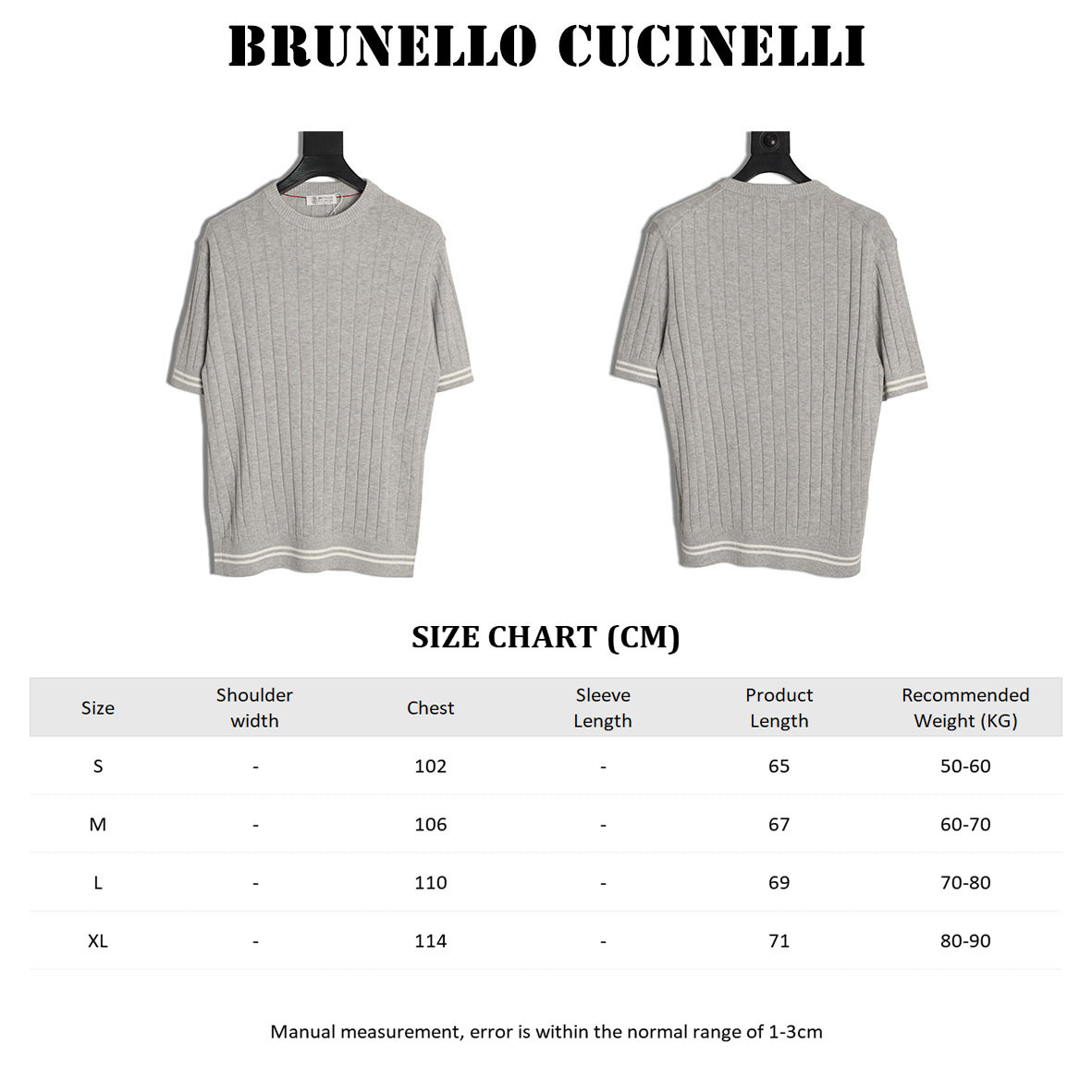 BRUNELLO CUCINELLI Knitting Short-sleeved T-shirt
