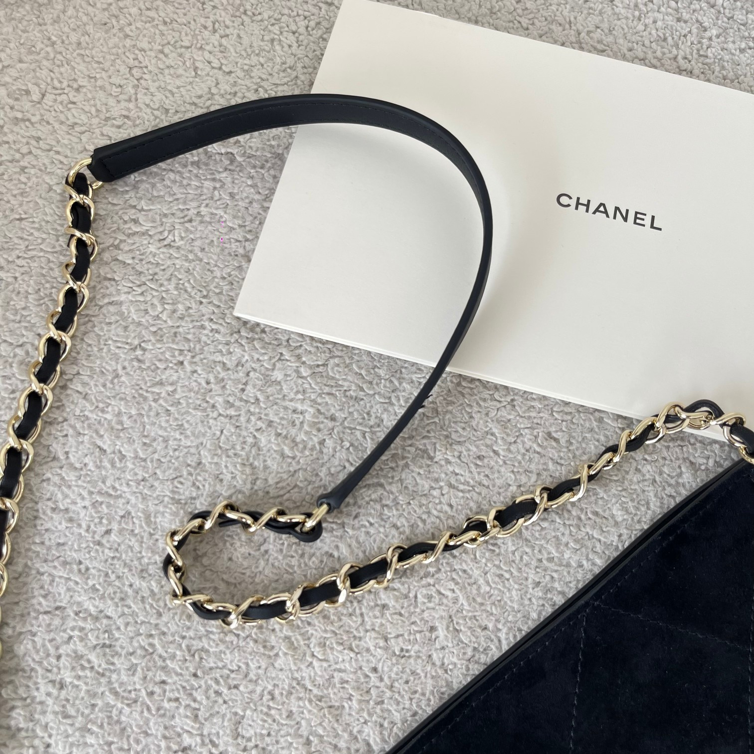Ch**el cc fringe shopping bag 30x31cm