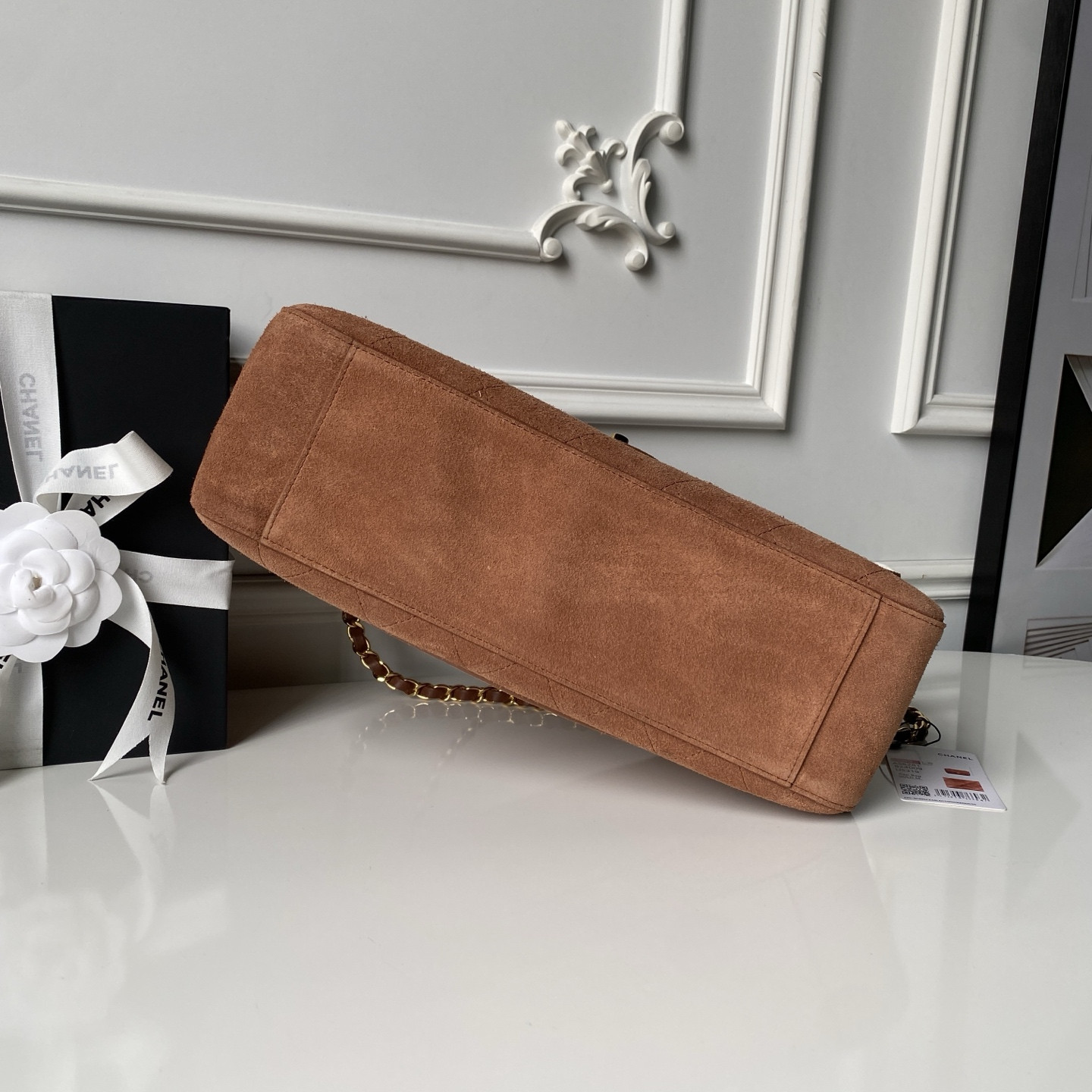Ch**el maxi flapbag gold hardware as6281 19.5x32x10cm