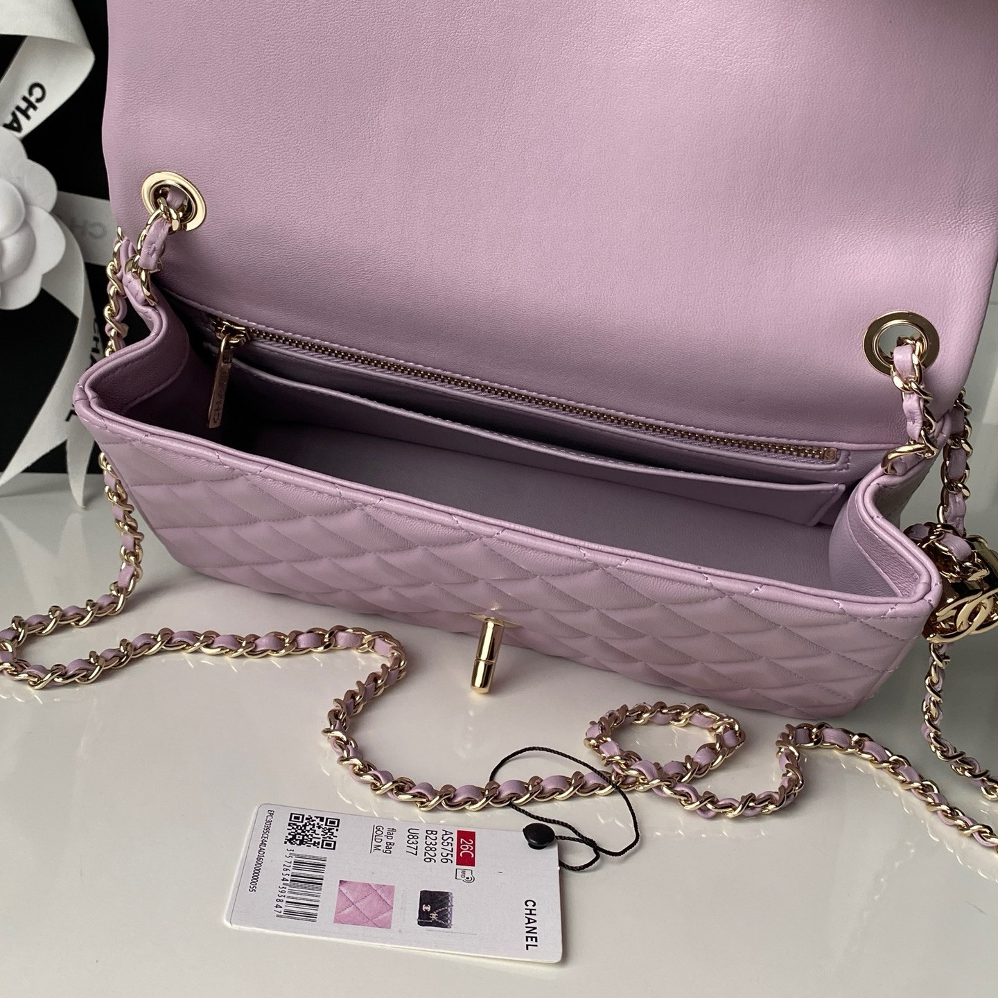 Ch**el classic flap handbag cf as5756 14.5x23.5x7cm