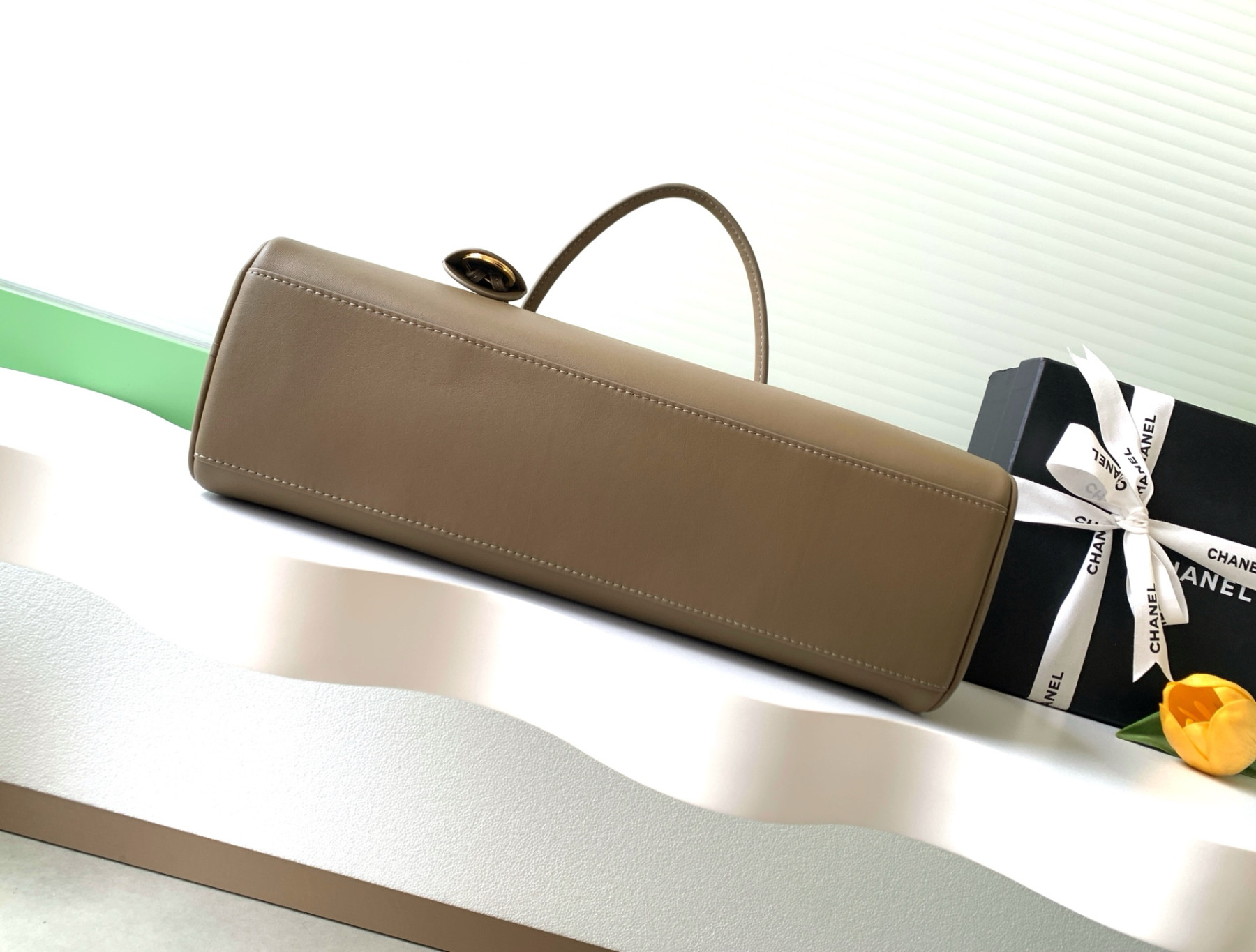 Ch**el large bowling bag as6211 19x35.5x12.5cm