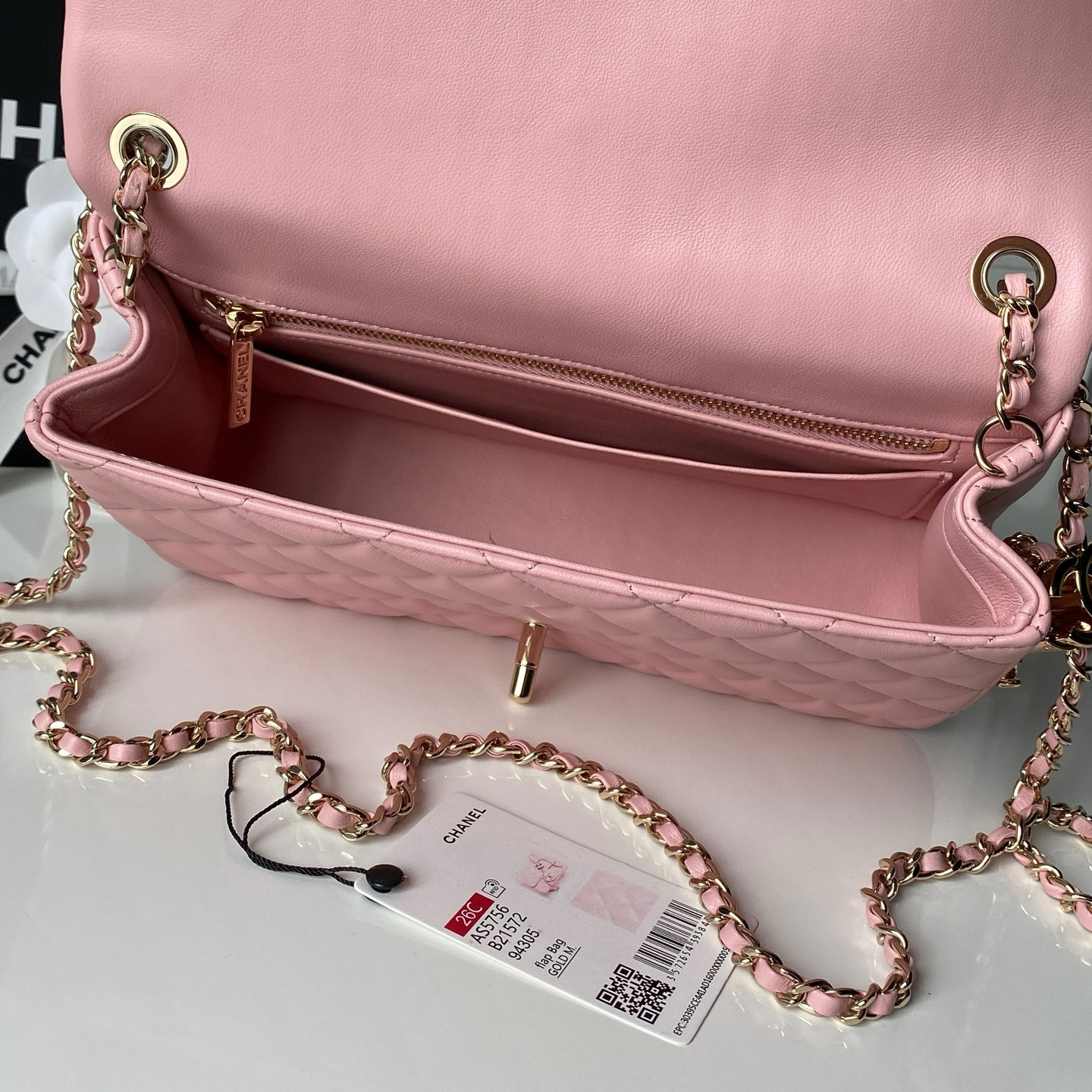 Ch**el classic flap handbag cf as5756 14.5x23.5x7cm