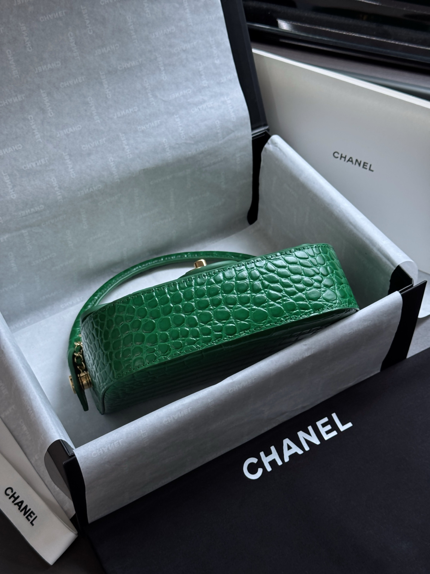 Ch**el mini flap bag with handle as6424 14.5x19.5x5cm