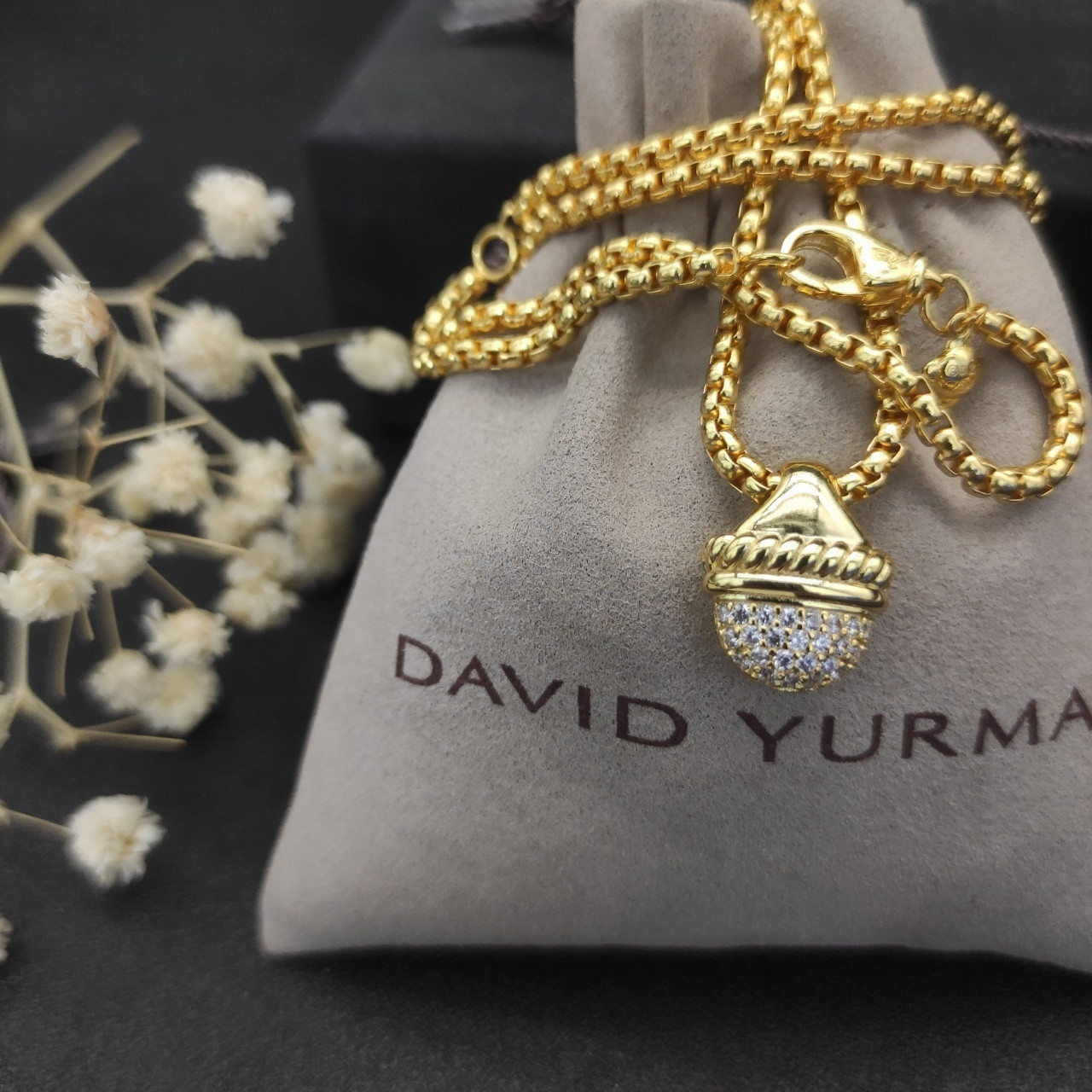 dau1d Yvrm*n necklace(chain length 50+5cm delay chain chain thickness 3mm)