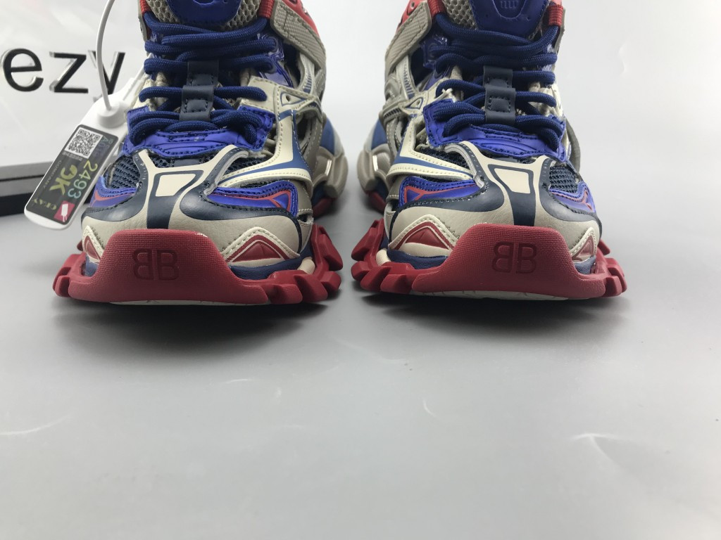 UA TRACK.2 TRAINERS "BEIGE BLUE RED"