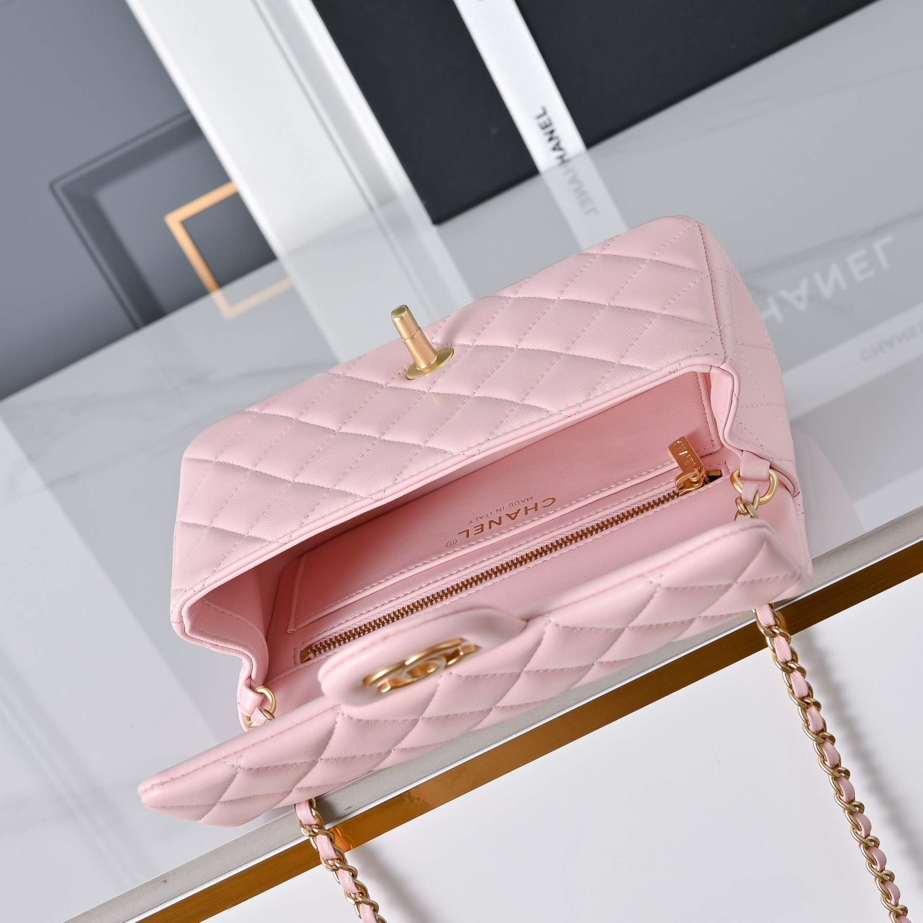 Ch**el flap bag as1787 20x13x7cm