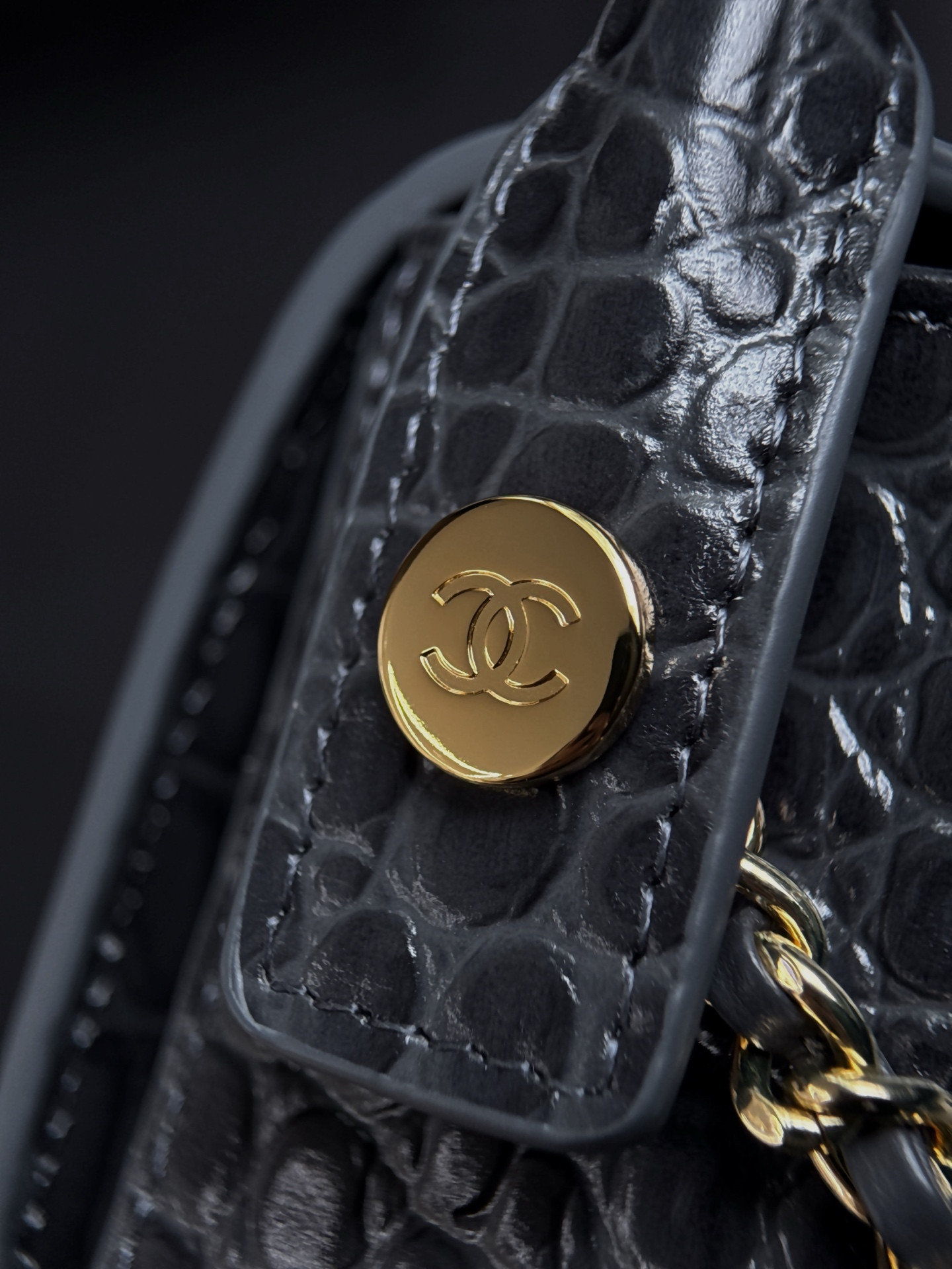 Ch**el mini flap bag with handle as6424 14.5x19.5x5cm