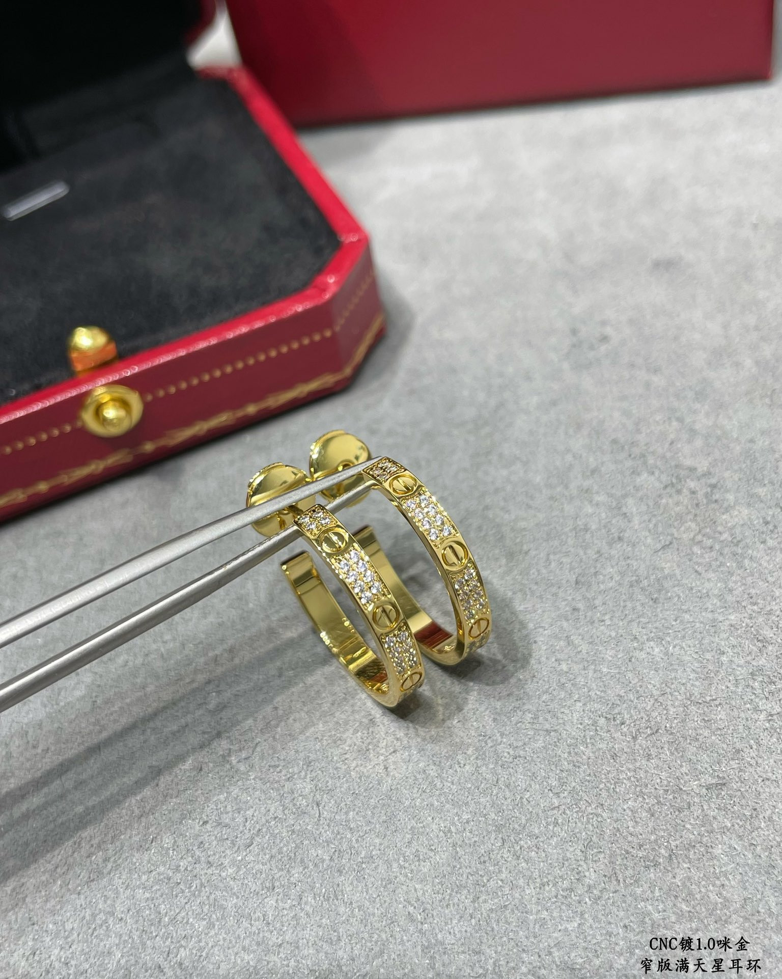Ca*t1er narrow version of the star earrings