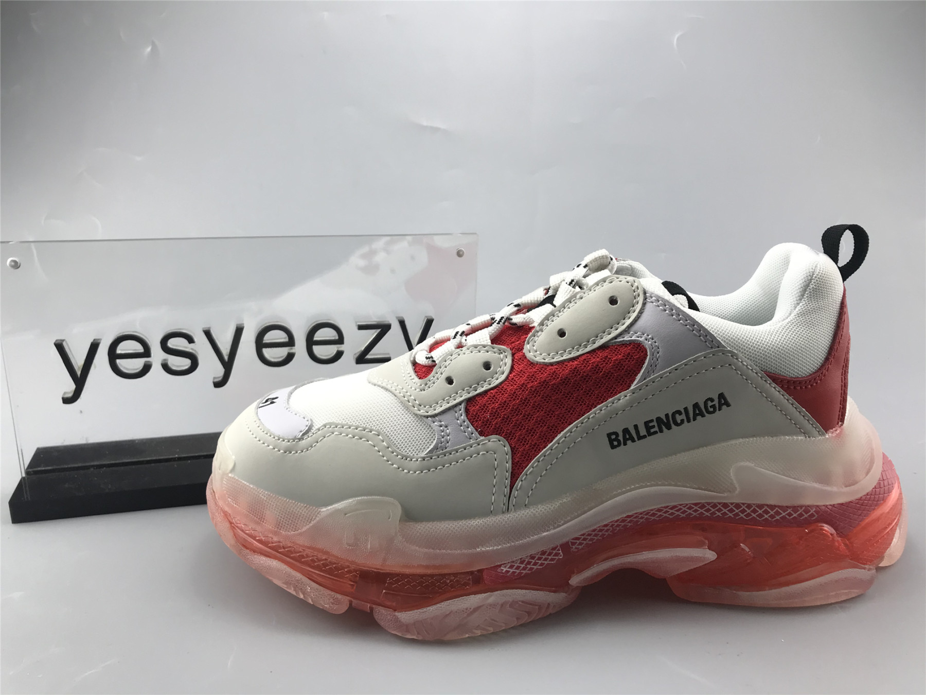 UA TRIPLE S SNEAKER WHITE RED AND GREY