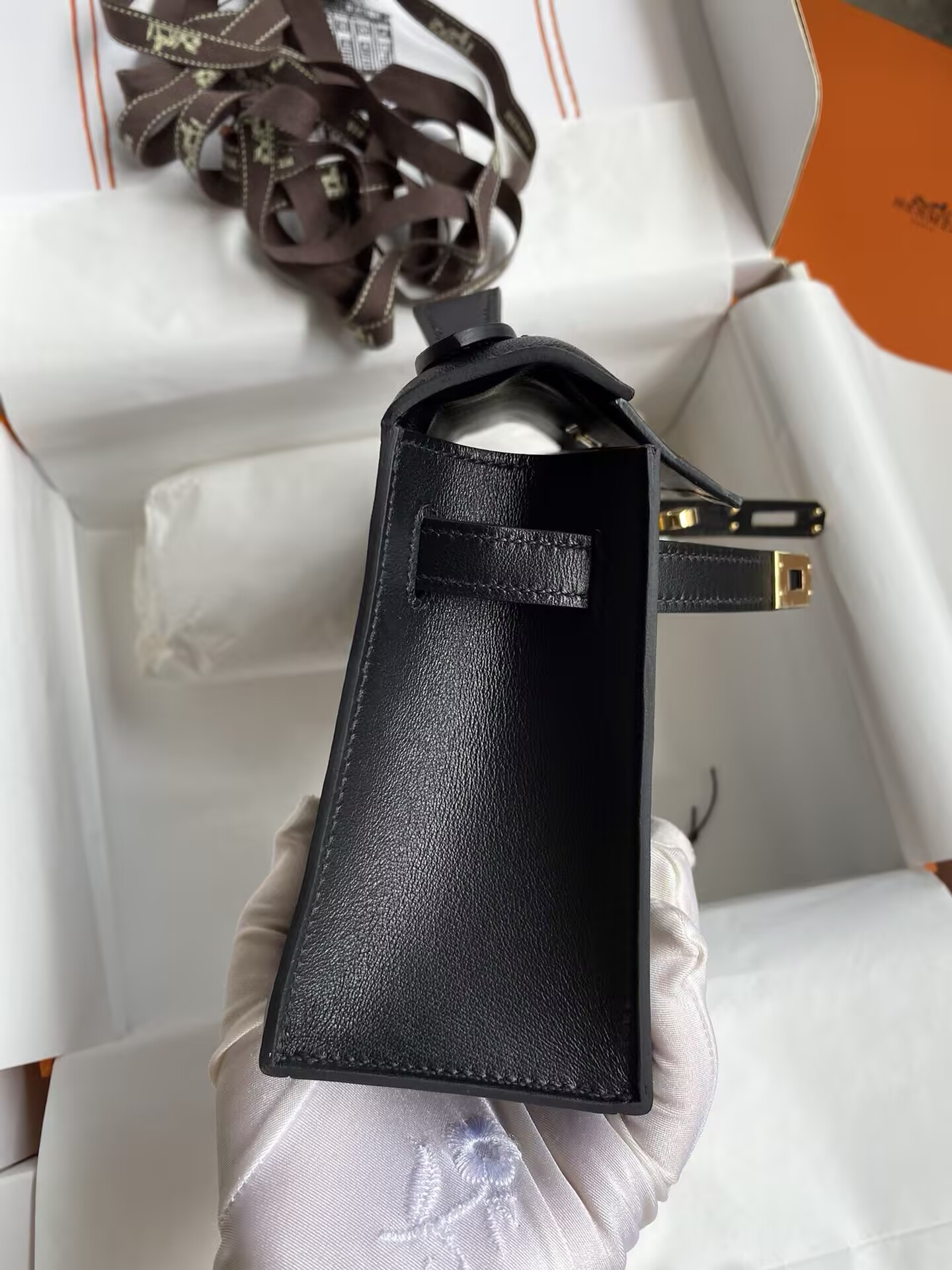 H**me5 kelly 22 mini box leather 22x7x13cm