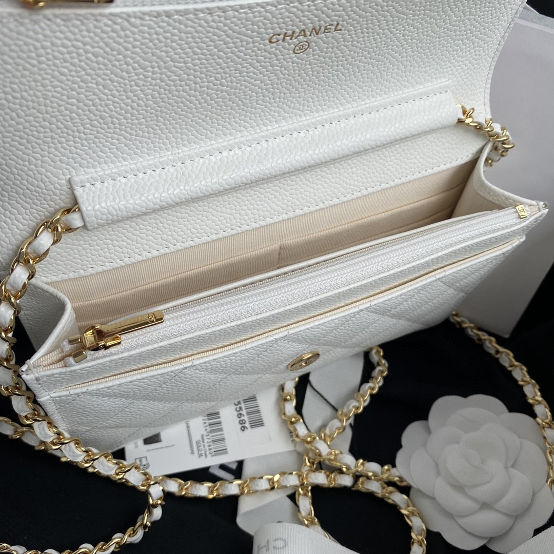 Ch**el WOC CLASSIC WALLET ON CHAIN 12.3x19.2x3.5cm