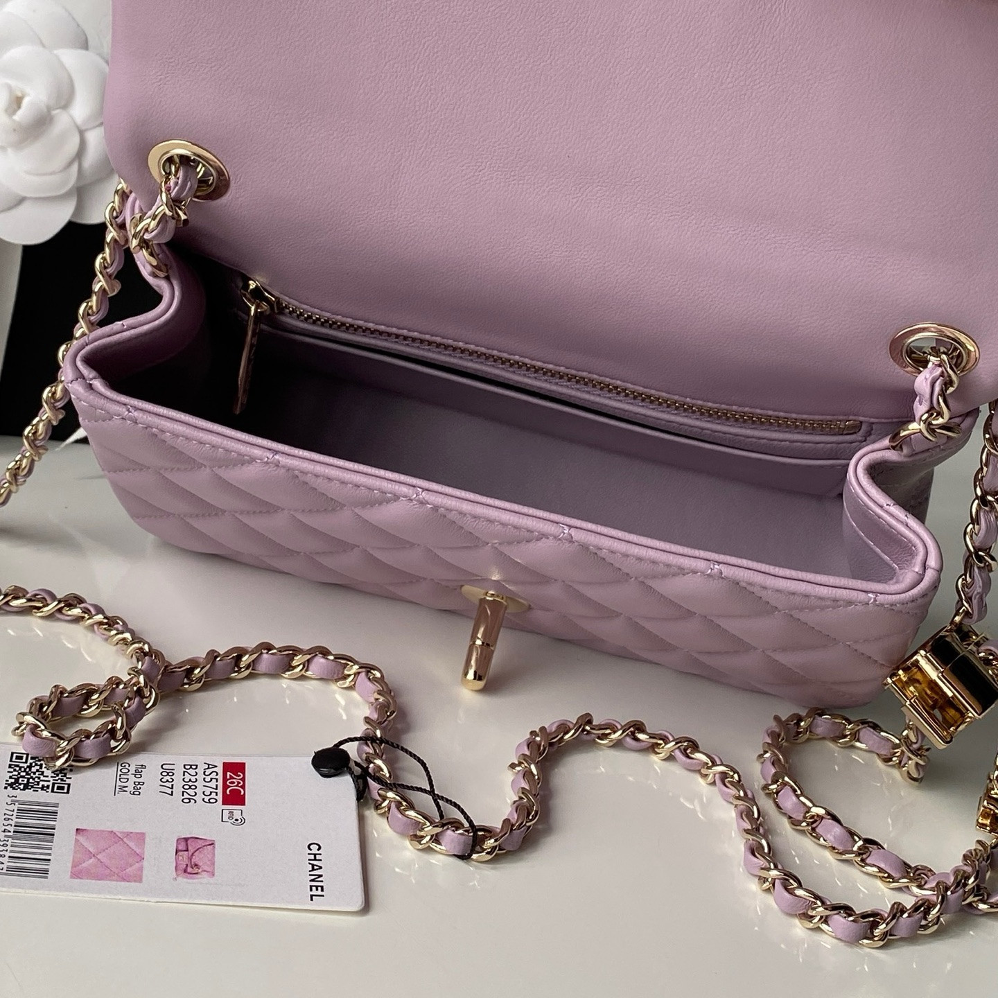 Ch**el classic flap handbag cf as5759 20x13x7cm