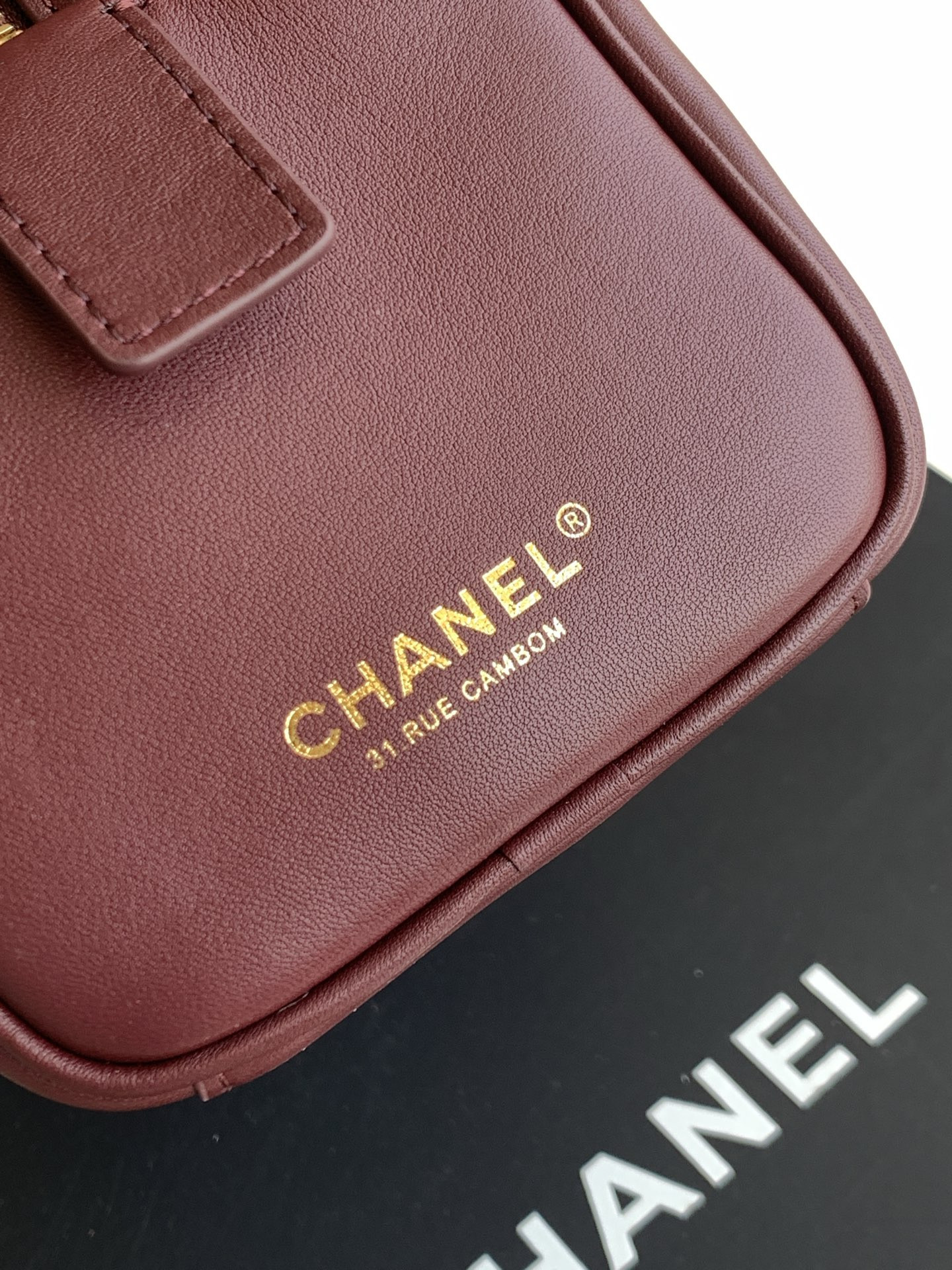 Ch**el large bowling bag as6211 19x35.5x12.5cm