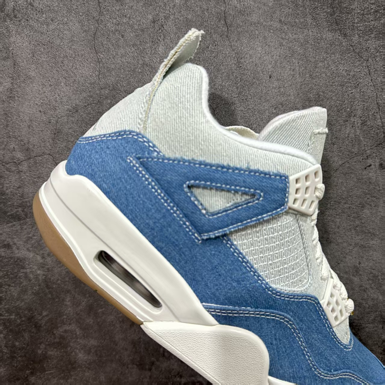 ua jordan 4 retro tex De*1m worn blue