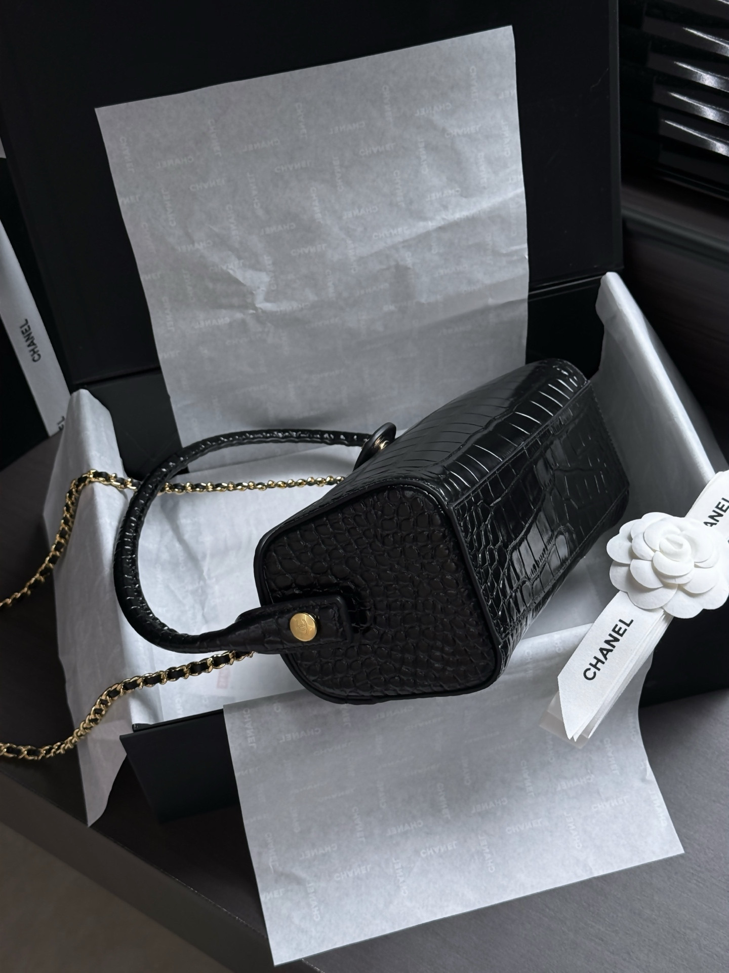 Ch**el clutch with chain ap5294 11x23x12.5cm