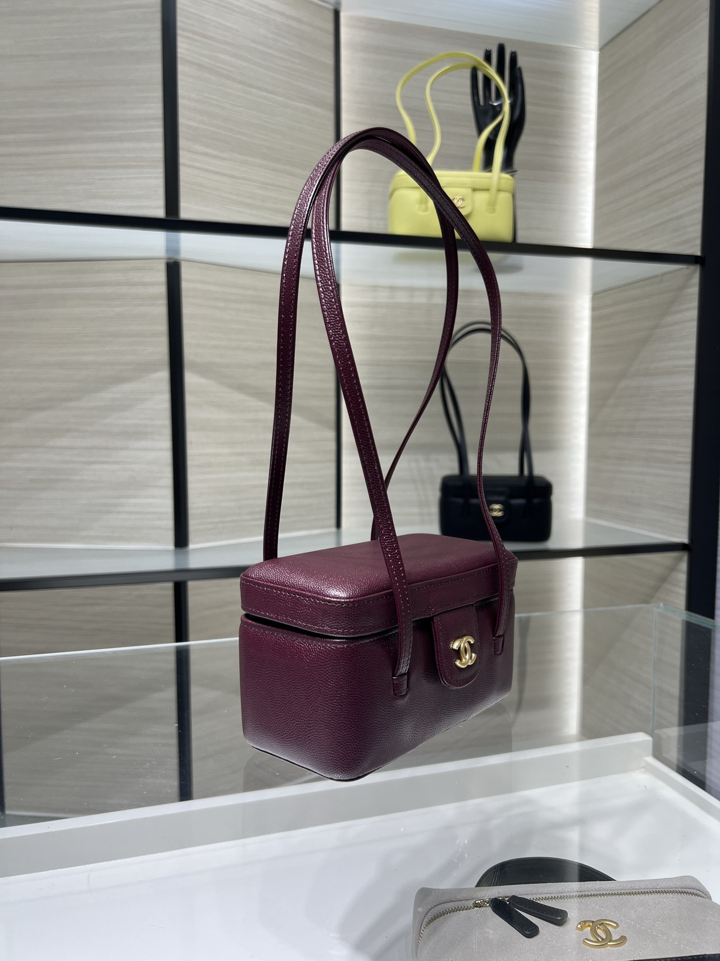 Ch**el preppy coco long box bag ap5067 17x9.5x8cm
