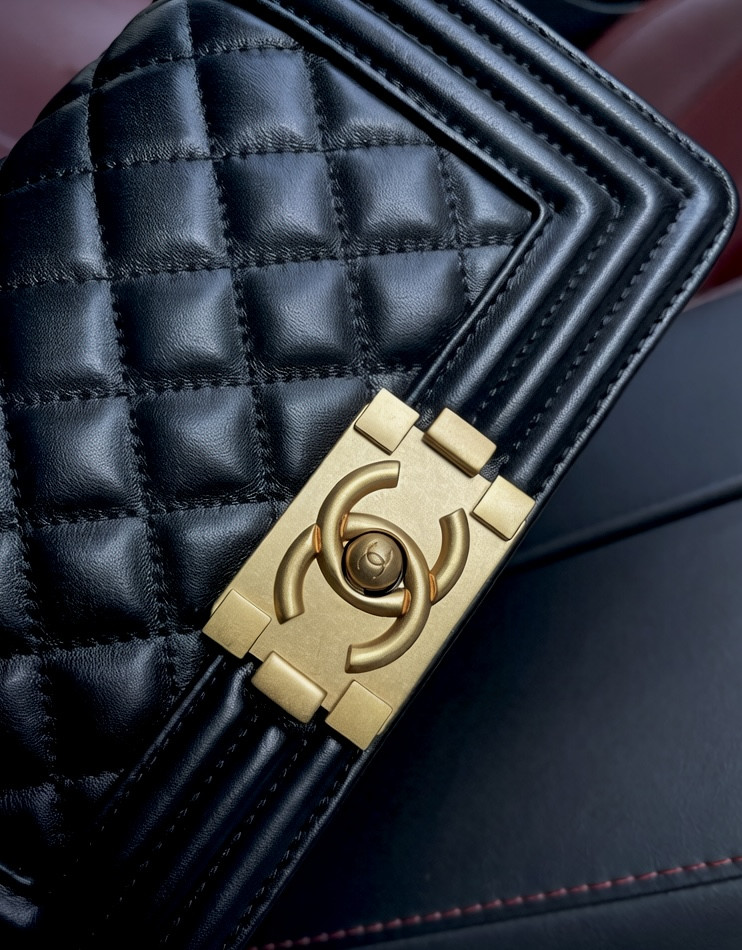 Ch**el small boy handbag a67085 12x20.5x8.5cm