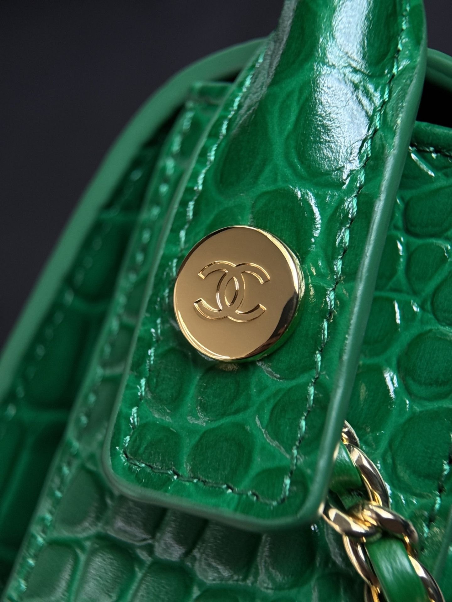 Ch**el mini flap bag with handle as6424 14.5x19.5x5cm