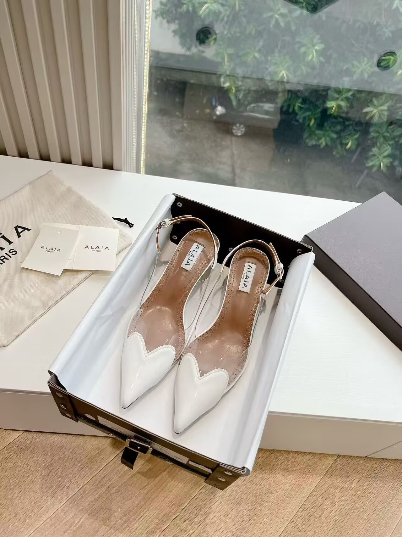 UA A1a1a Le Coeur Plexi Heart-Toe Slingback Pump 5.5cm Heel