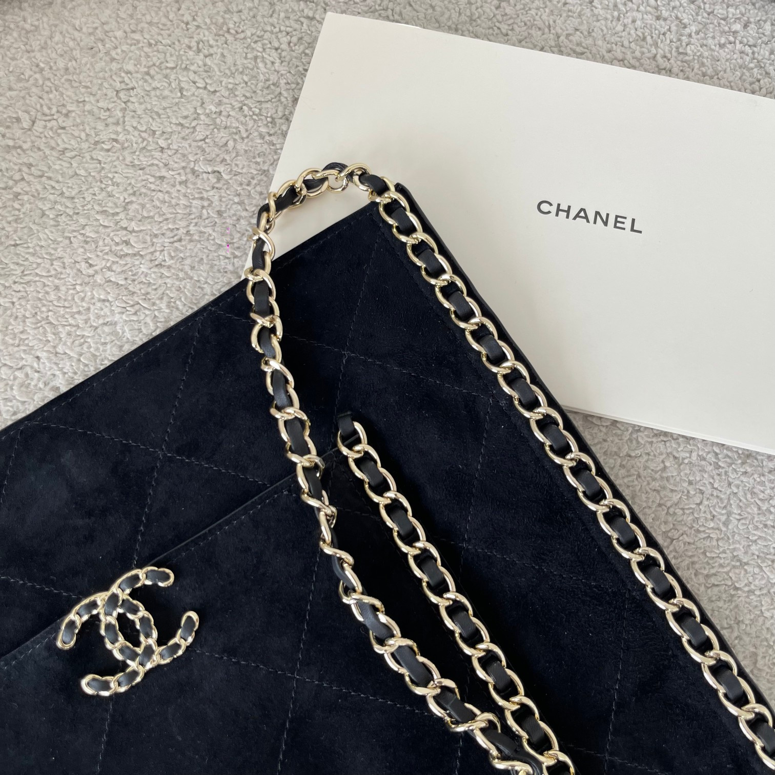 Ch**el cc fringe shopping bag 30x31cm