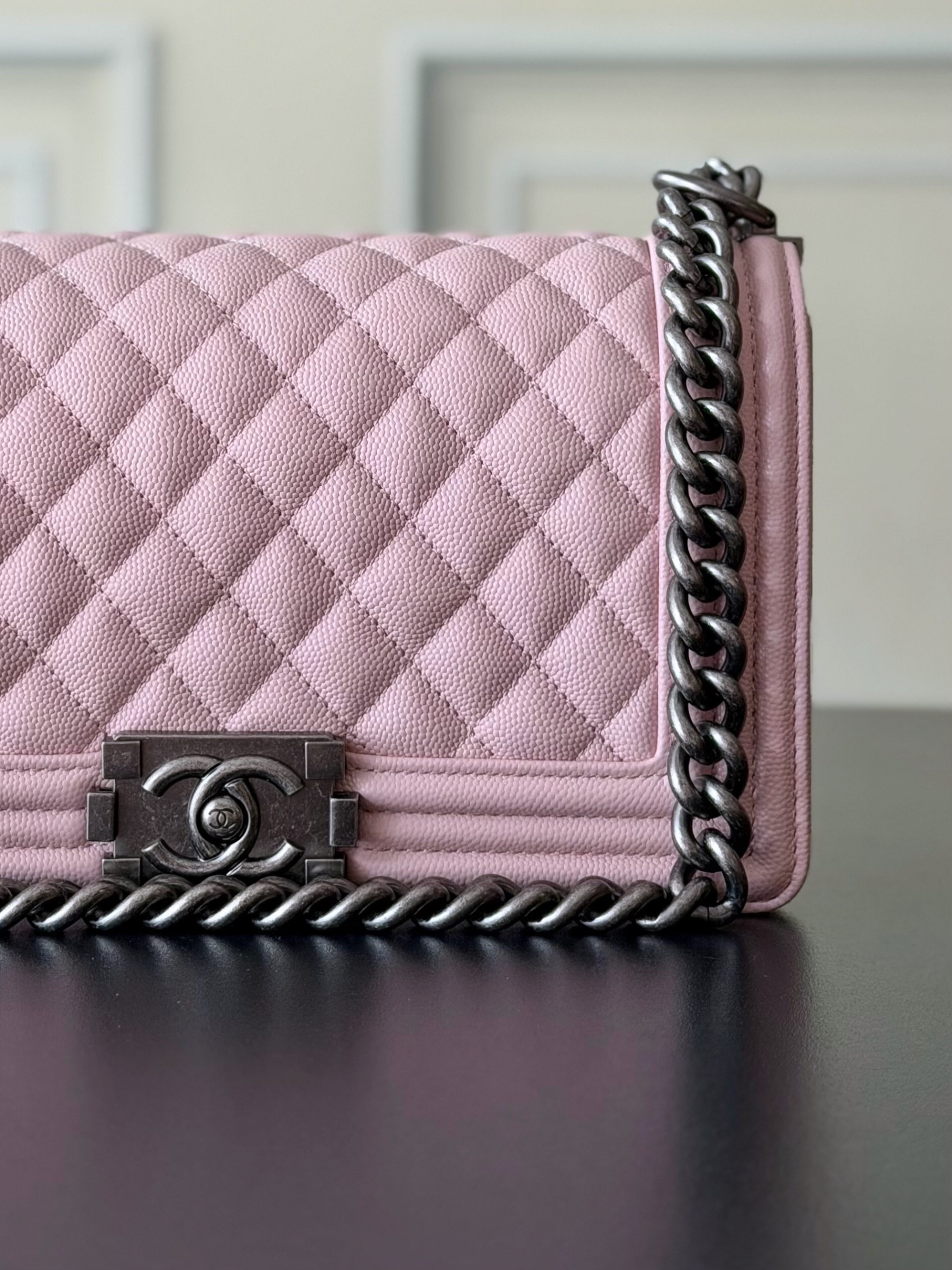 Ch**el Boy Handbag 15x25x9cm