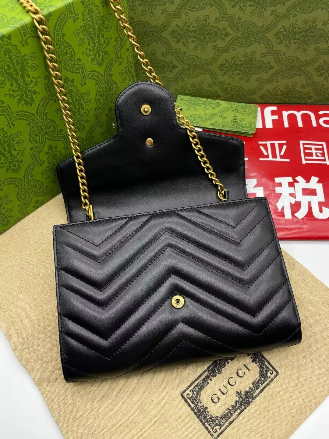 Gvc*1 GG Marmont wallet on chain 20x13x6cm