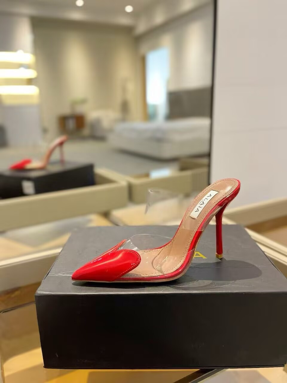 UA A1a1a Le Coeur Mule Heart-Toe Slingback Pump 10.5cm Heel