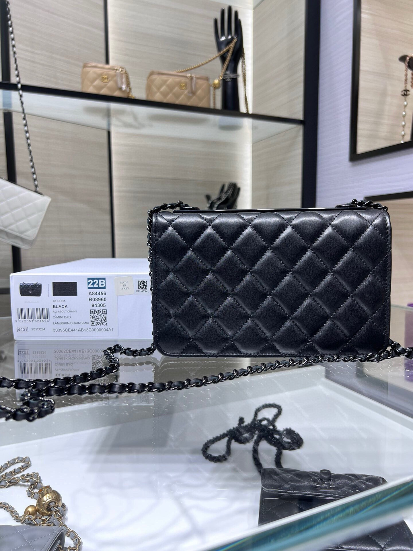 Ch**el woc trendy cc wallet on chain 19x12x3.5cm