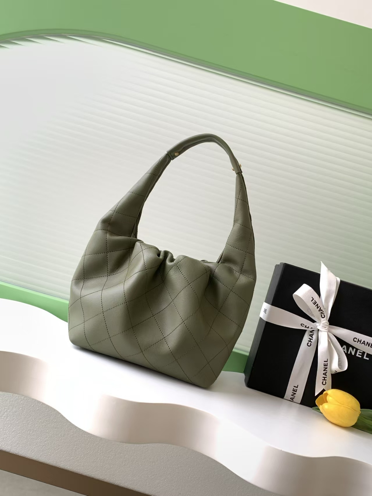 Ch**el hobo handbag as5976 32x24x12cm
