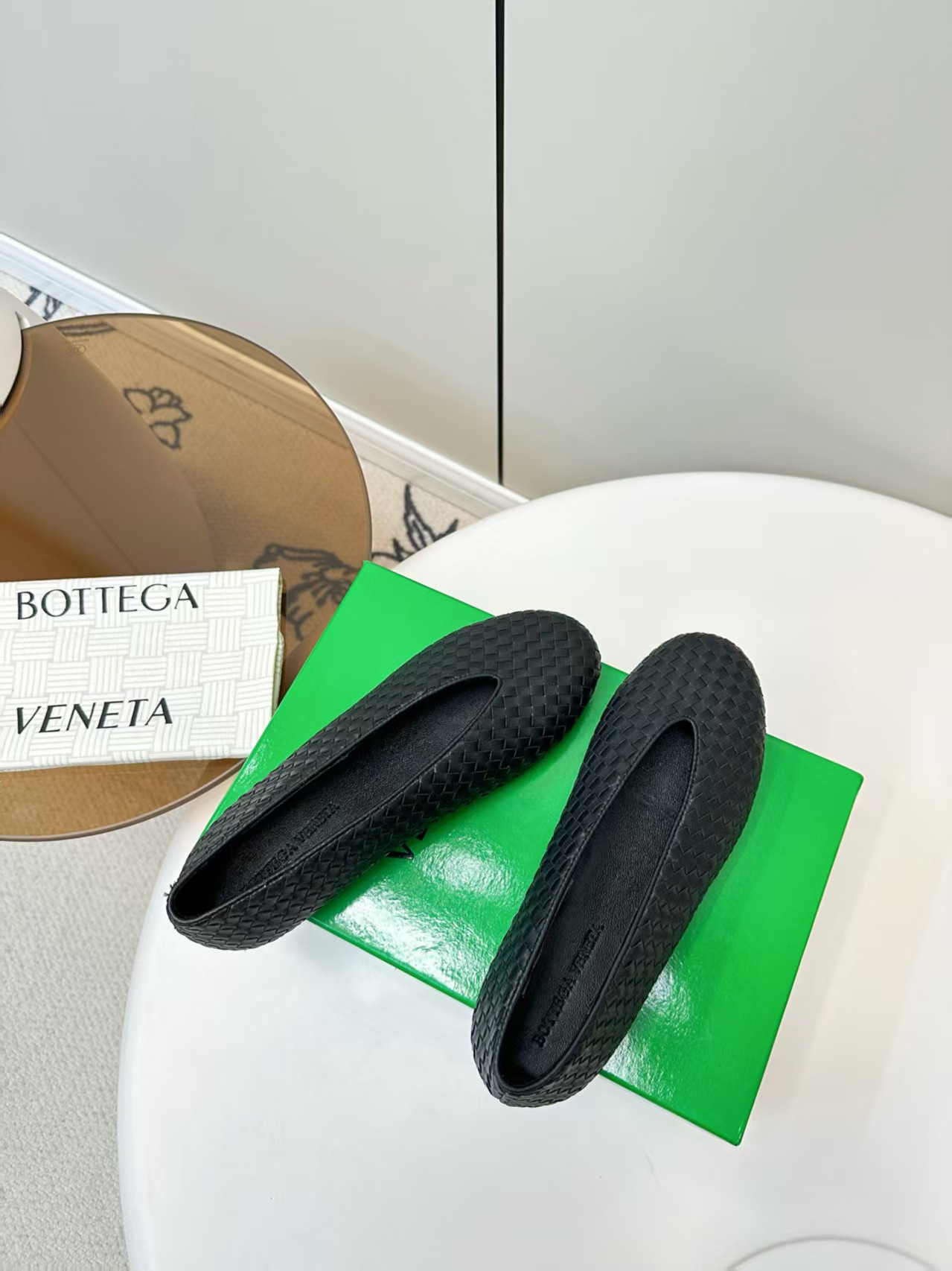 ua b0tt*ga Ven*ta intrecciato ballerina