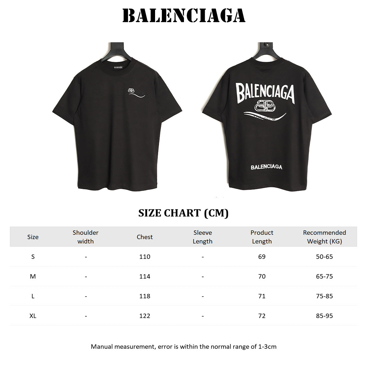 Ba1en*iaga 26ss short-sleeved t-shirt