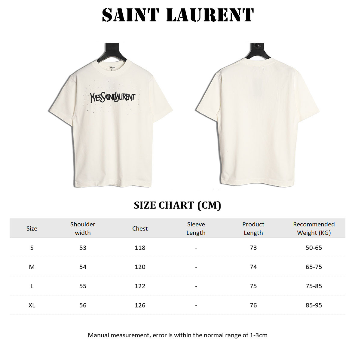 Sa1nt Lau*nt y51 short-sleeved t-shirt