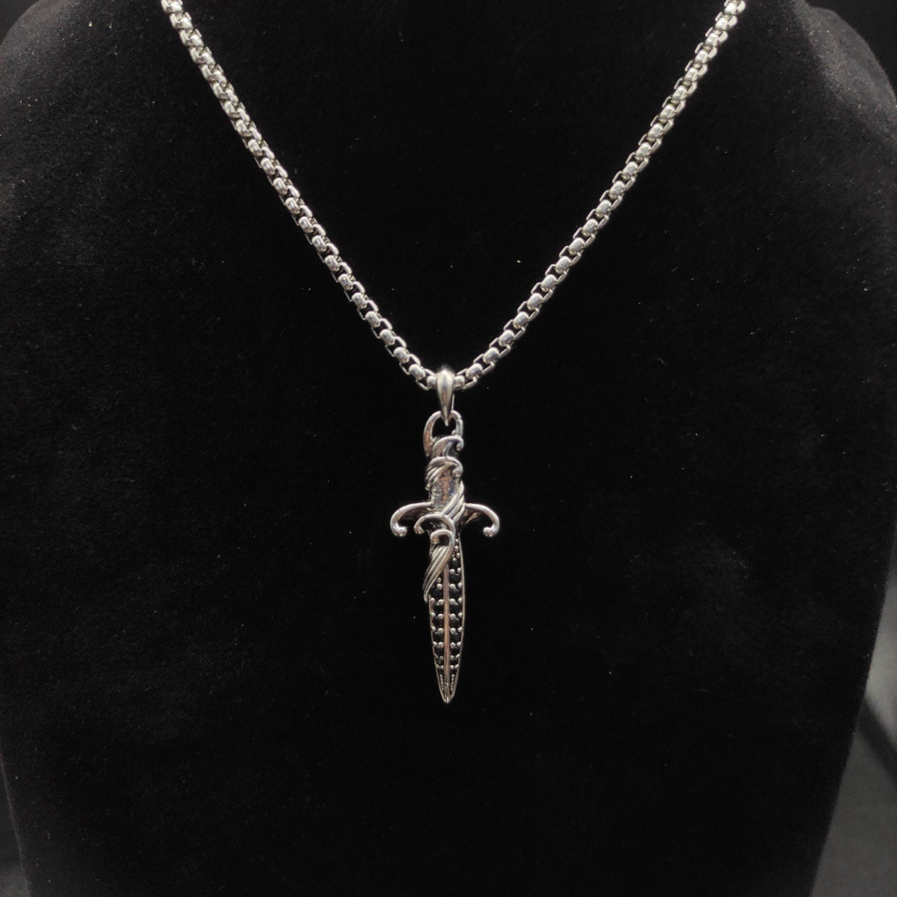 dau1d Yvrm*n sword necklace(chain length 50+5cm delay chain chain thickness 3mm)