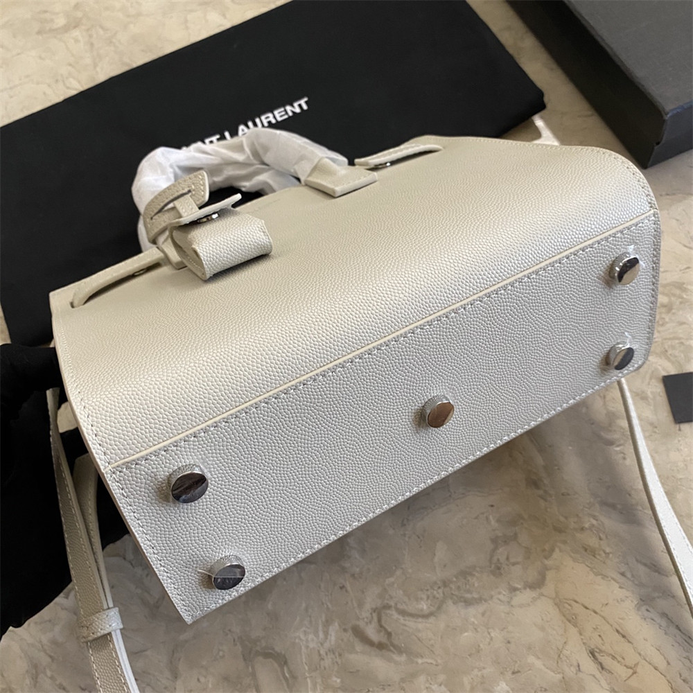 Y51 SAC DE JOUR NANO IN GRAINED LEATHER WHITE