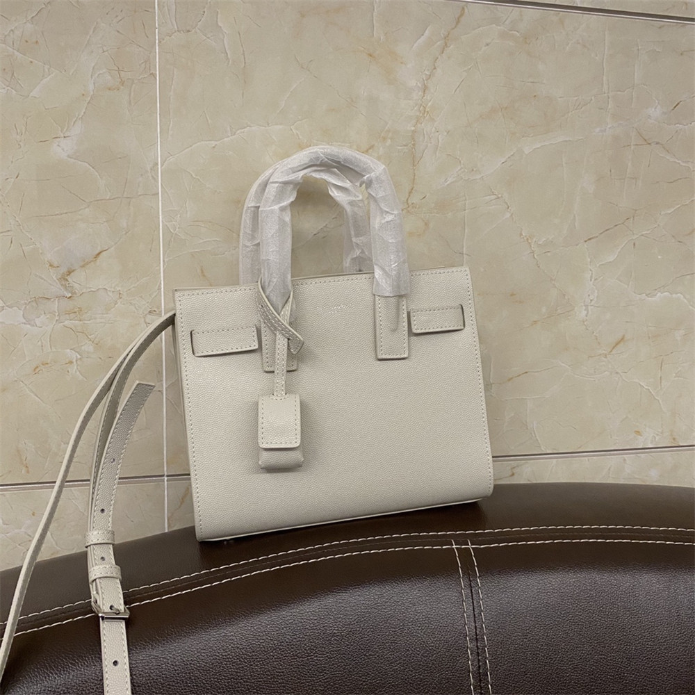 Y51 SAC DE JOUR NANO IN GRAINED LEATHER WHITE