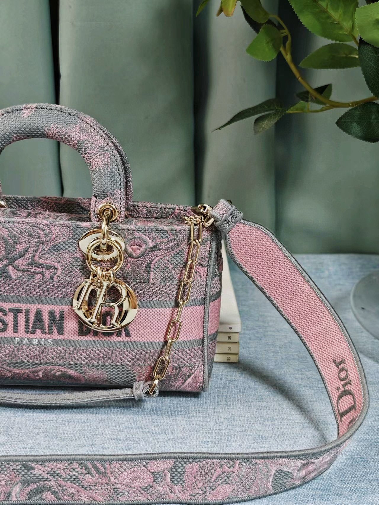 D10r MEDIUM LADY D-JOY BAG PINK