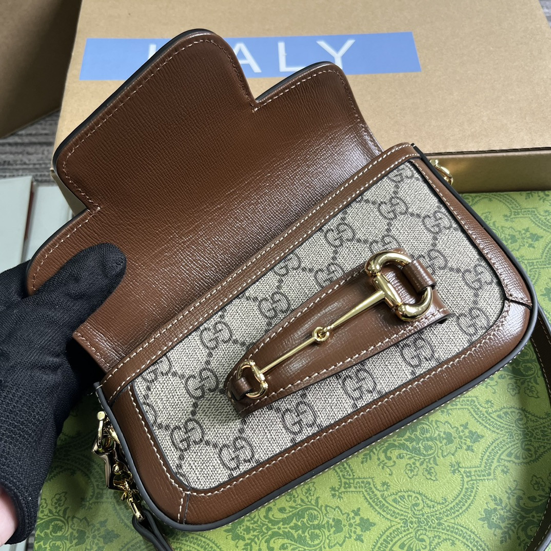 Gvc*1 HORSEBIT 1955 MINI SHOULDER BAG 7.7"W x 5-3.1"H x 2.4-1.2"D