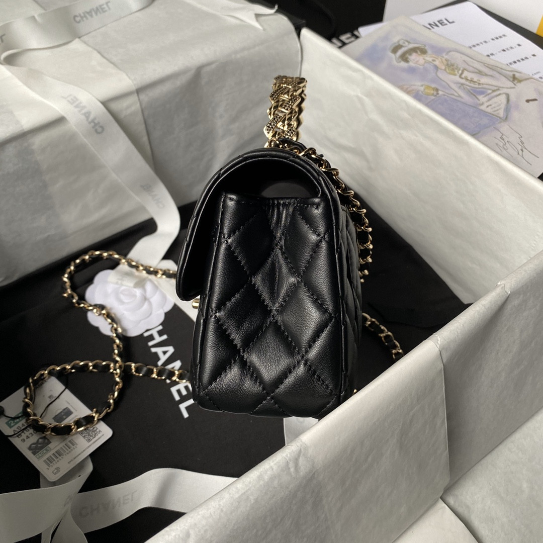 Ch**el 24A Mini Classic Handbag 12 × 20 × 6 cm