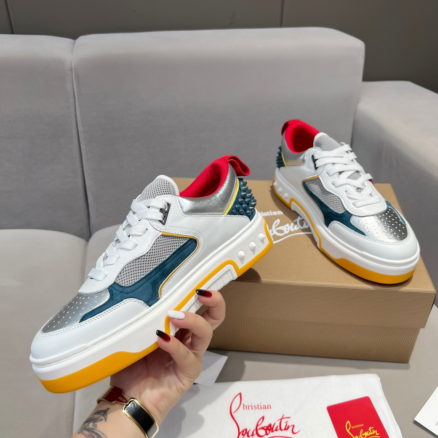 UA Chr1st1an Louboutin 2024 [New]ASTROLOUBI Unisex Thick-Soled Sneakers